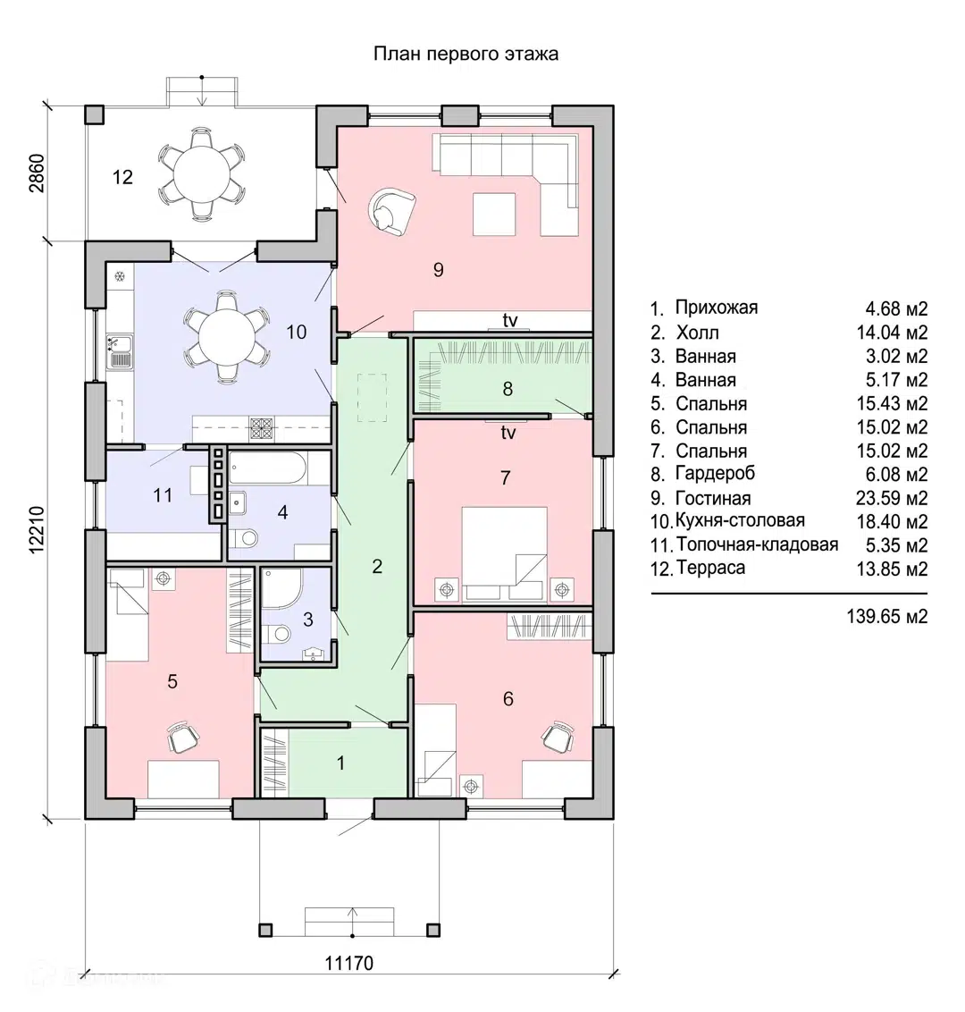 Планировка 1 этаж этажа