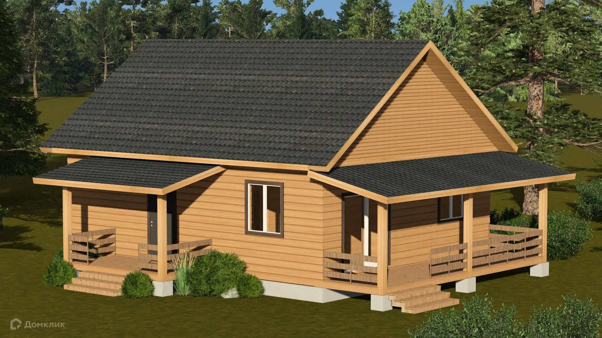 Проект дома «ТА-80\2 (без гаража)» компании Построй Свой Дом_ИП из материала Профилированный брус площадью 80м² под ключ за 4851022₽ в Донецке | 1 этаж, 3 спальни, 1 санузел – Домклик