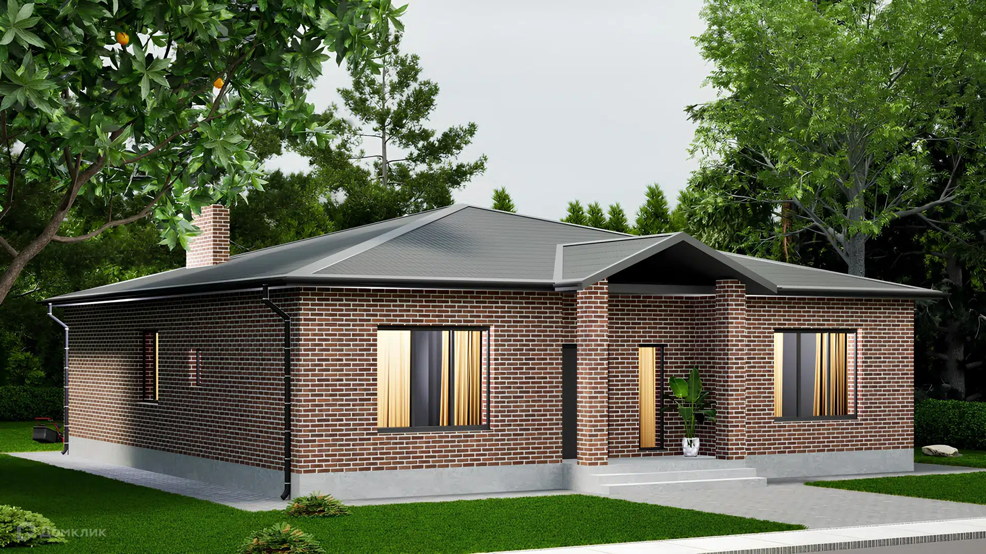 Проект дома «Уют 9, 150.28 (183.95)» компании СК НА ВЕКА из материала Газобетонные блоки площадью 179.15м² под ключ за 9120000₽ в Донецке | 1 этаж, 4 спальни, 4 санузла – Домклик