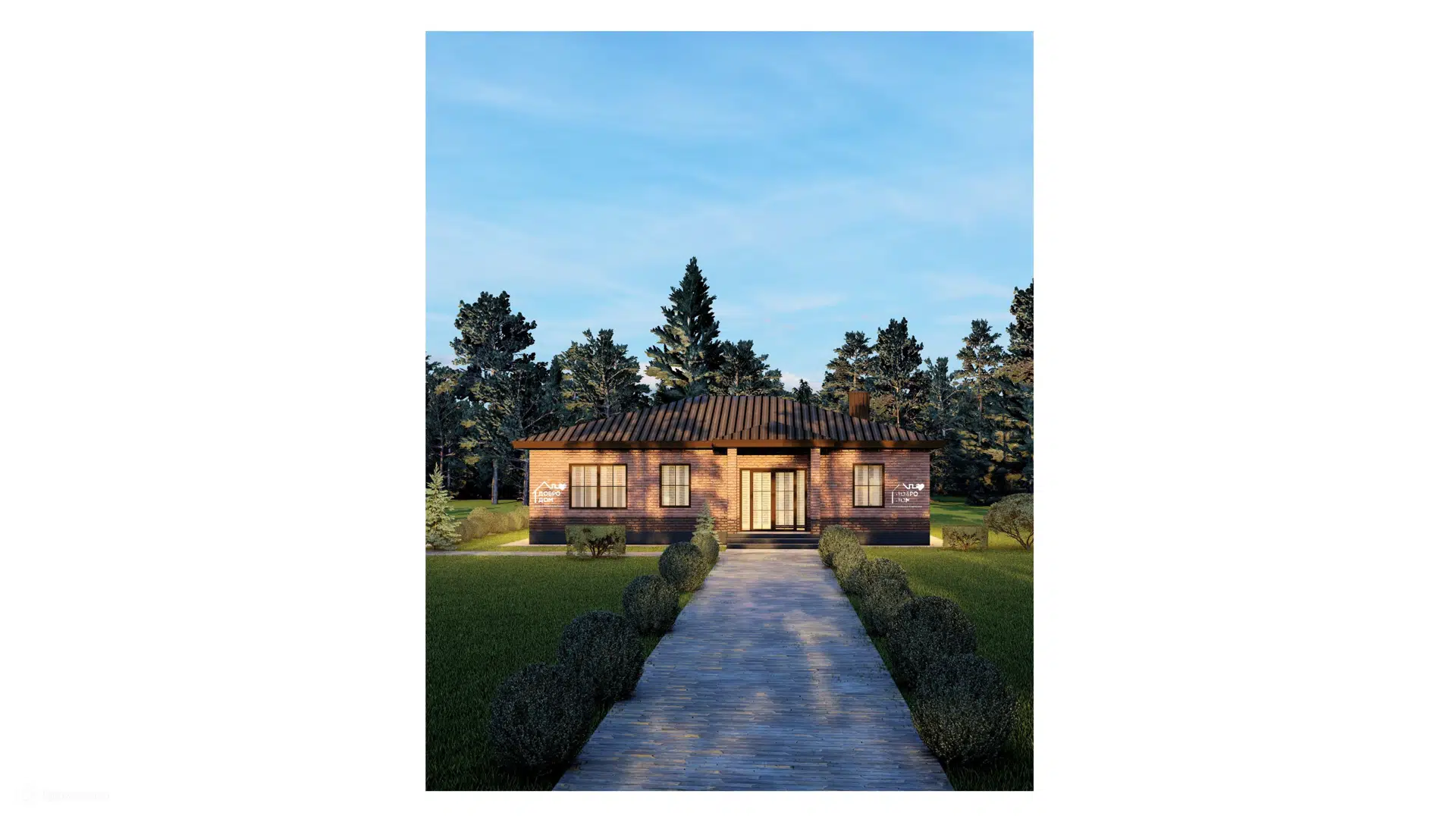 Проект дома «Коттедж Сапсан» компании СК «Добро Дом» из материала Газобетонные блоки площадью 140м² под ключ за 7255000₽ в Донецке | 1 этаж, 3 спальни, 2 санузла – Домклик