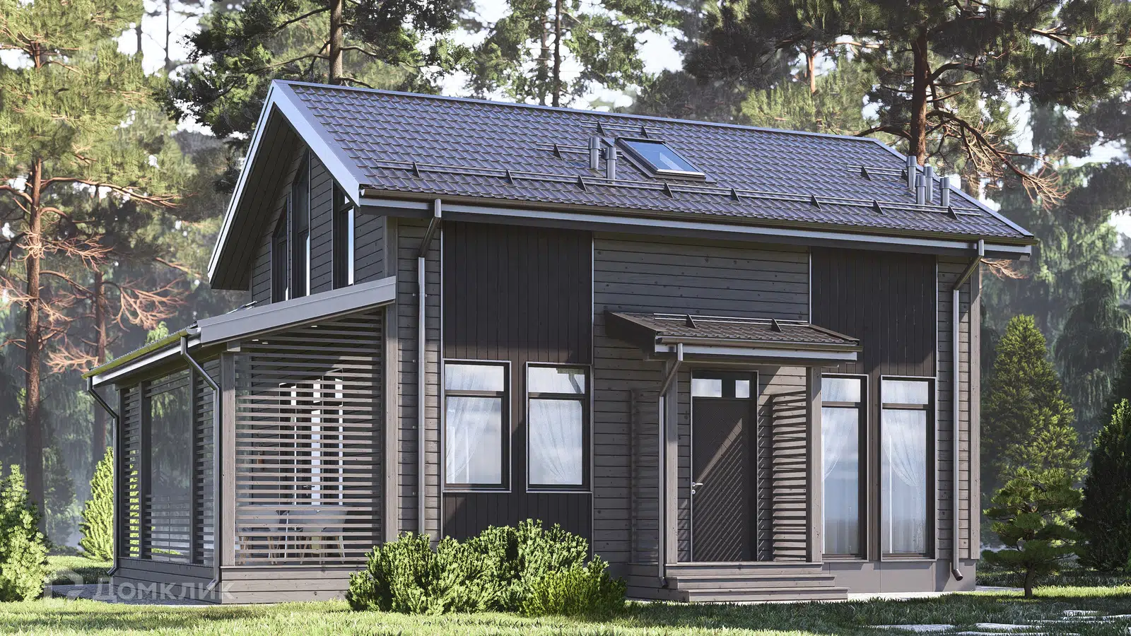 Проект дома «СВОЙ 252» компании СВОЙ из материала Каркасный дом площадью 105м² под ключ за 7480016₽ в Луганске | 2 этажа, 3 спальни, 2 санузла – Домклик