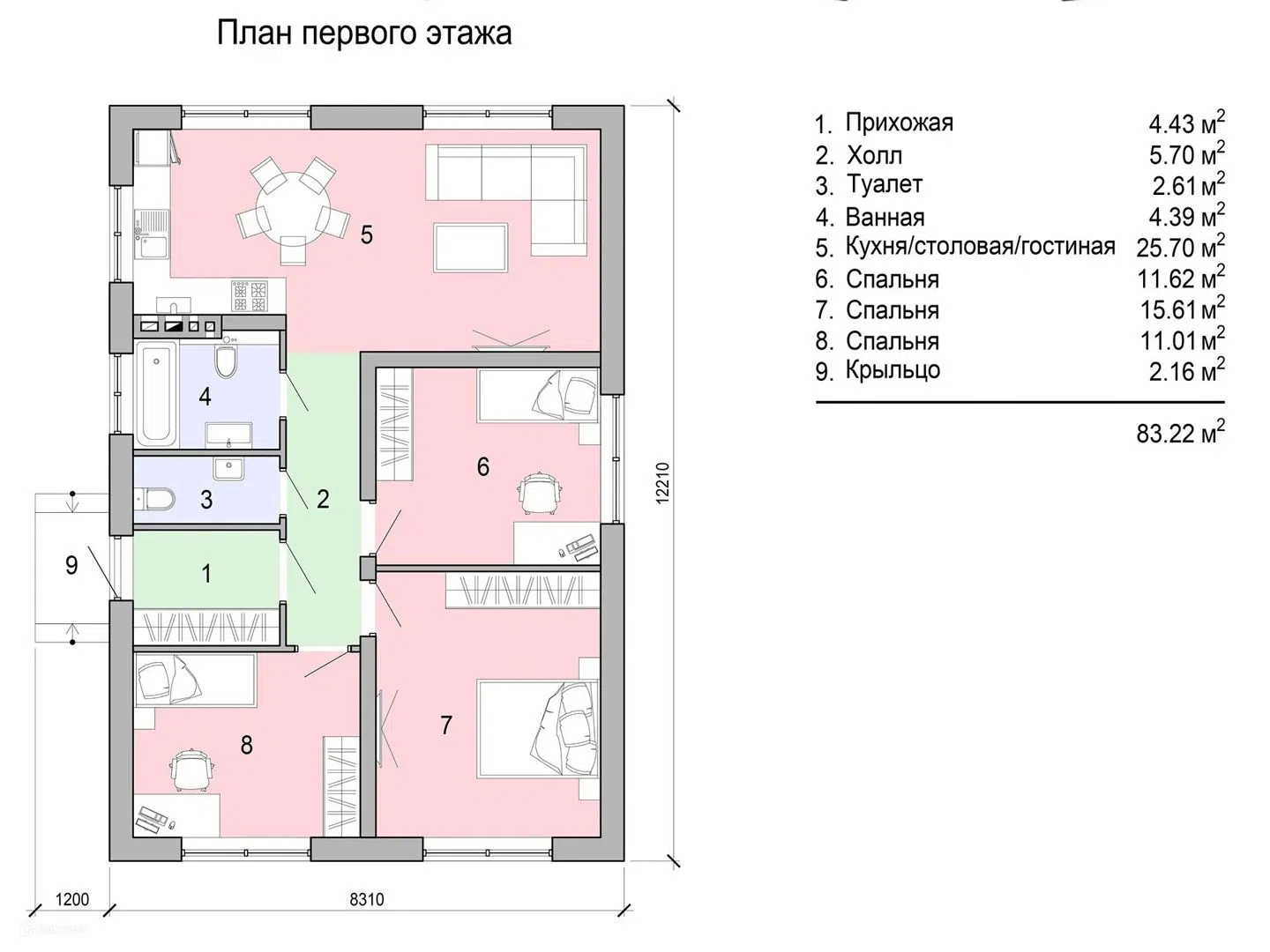 Планировка 1 этаж этажа
