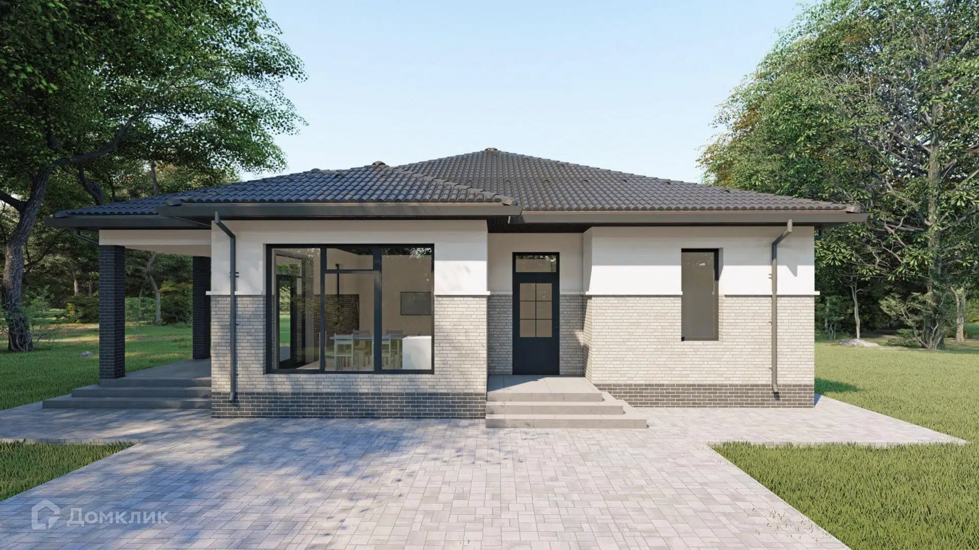 Проект дома «КС-21» компании Красный слон из материала Кирпич площадью 144м² под ключ за 7700000₽ в Донецке | 1 этаж, 3 спальни, 2 санузла – Домклик
