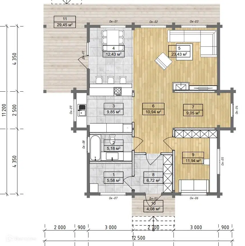 Планировка 1 этаж этажа
