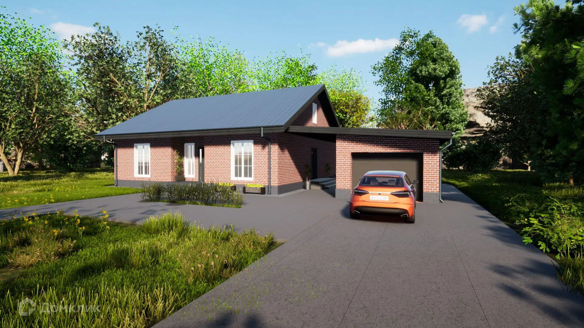 Проект дома «К 0119» компании СК «Константин Инвест Капитал» из материала Кирпич площадью 109.6м² под ключ за 5480000₽ в Донецке | 1 этаж, 3 спальни, 1 санузел – Домклик