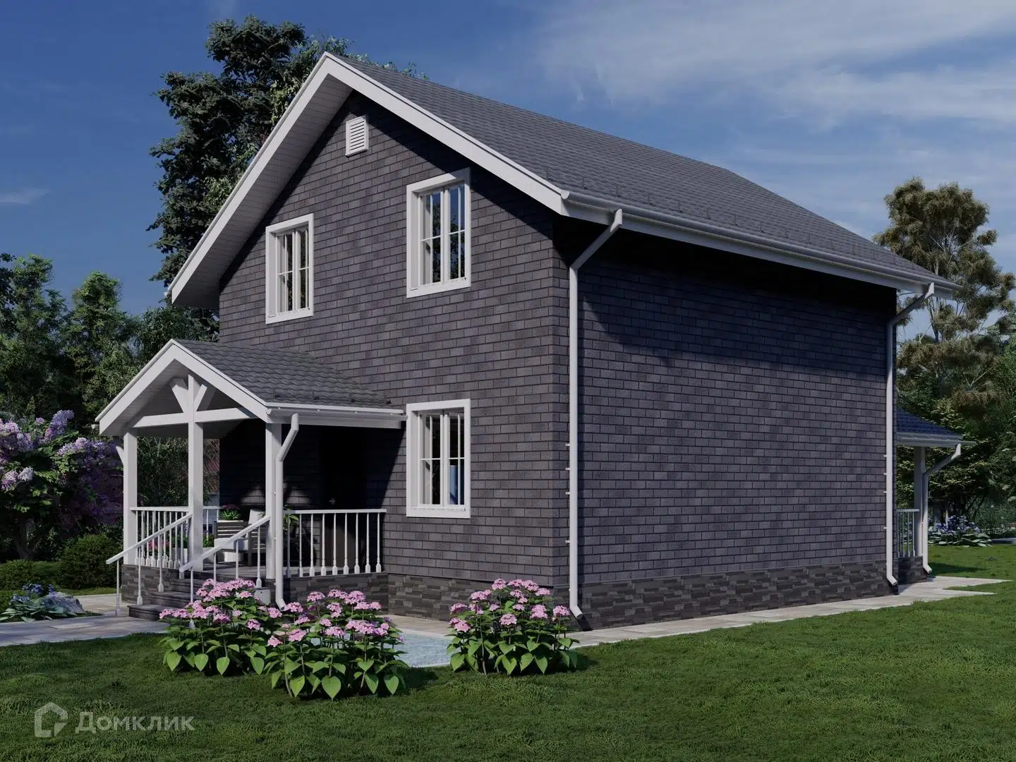 Проект дома «КД-31/3» компании СК «Честный Дом» из материала Каркасный дом площадью 133м² под ключ за 6710000₽ в Луганске | 2 этажа, 4 спальни, 2 санузла – Домклик