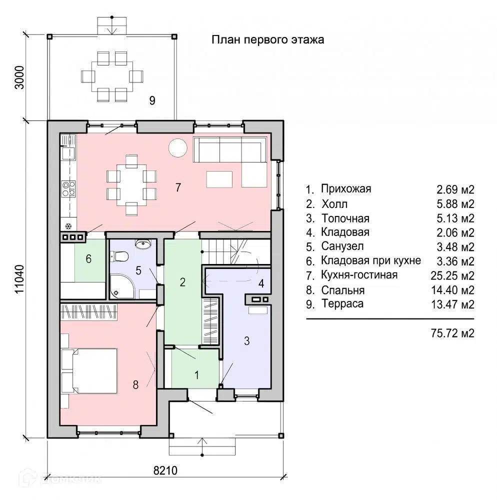 Планировка 1 этаж этажа