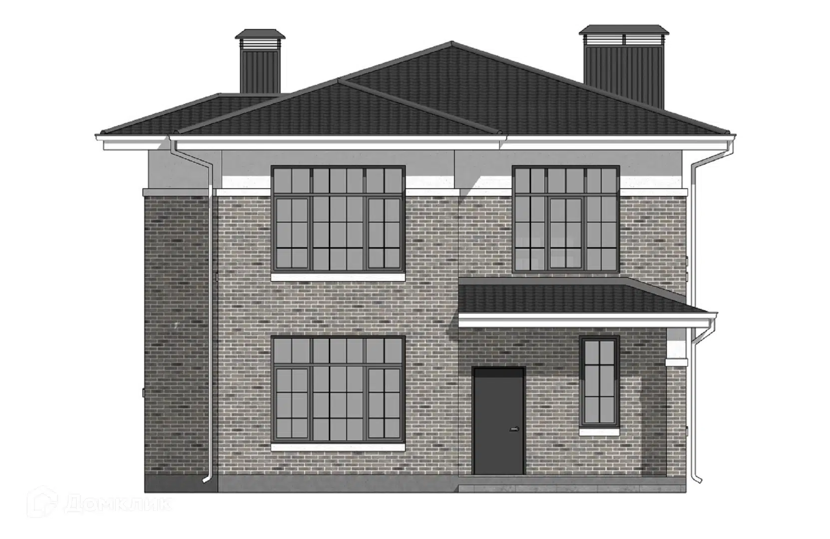 Проект дома «Проект №164-3» компании Новация из материала Керамические блоки площадью 163м² под ключ за 9240000₽ в Донецке | 2 этажа, 4 спальни, 2 санузла – Домклик