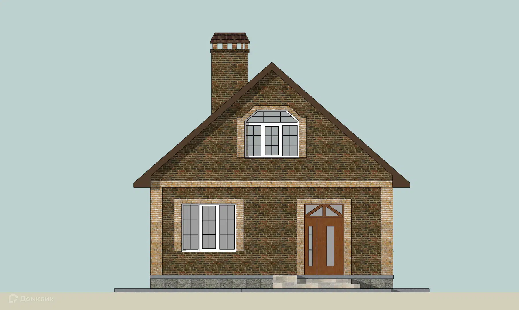 Проект дома «Дом двухэтажный 84 кв.м.» компании ИП Гордиенко СН из материала Газобетонные блоки площадью 84м² под ключ за 3640000₽ в Донецке | 2 этажа, 3 спальни, 1 санузел – Домклик