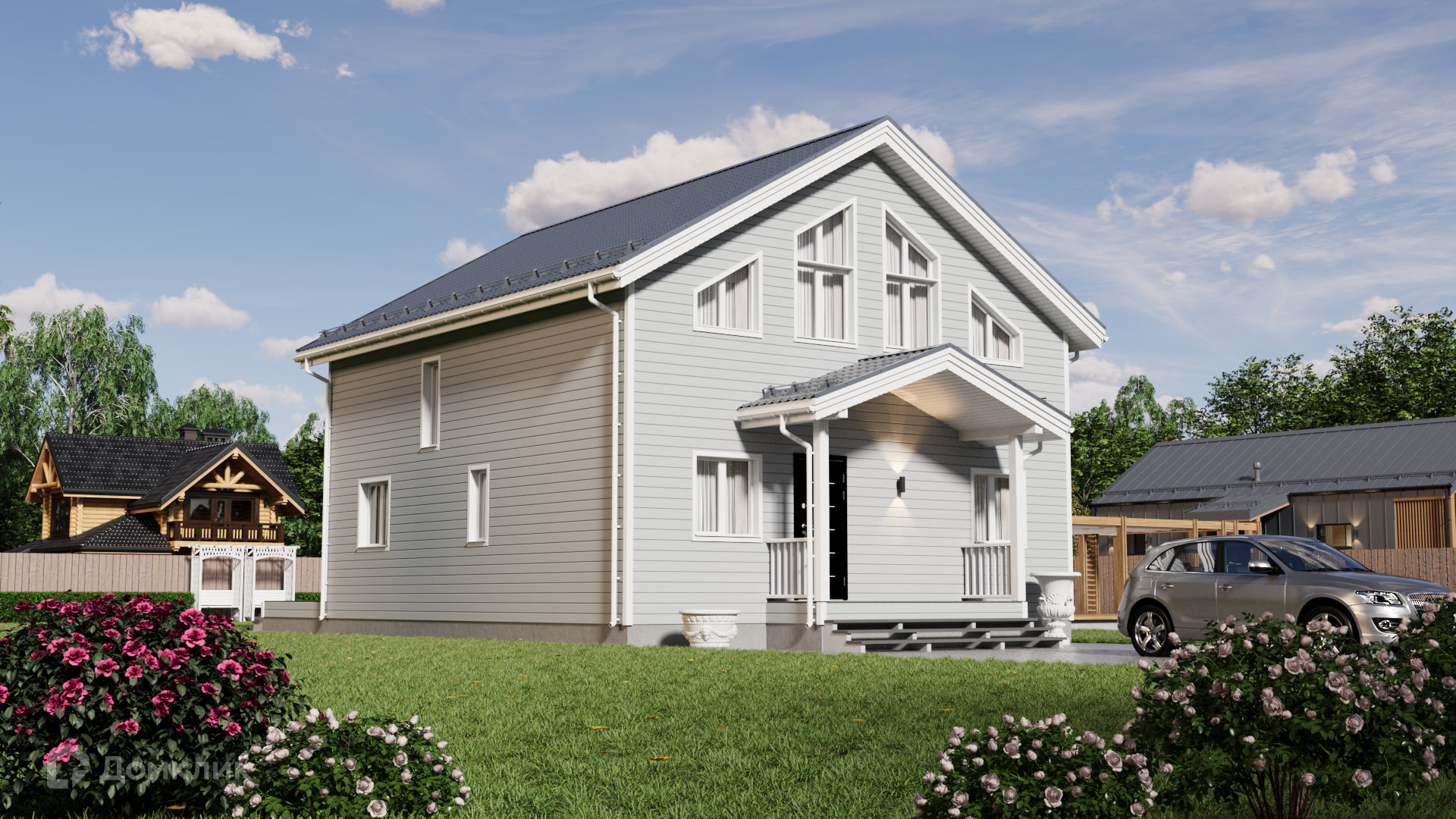 Проект дома «Ларсен 303» компании ООО «Комфорт-Проект» из материала Каркасный дом площадью 182м² под ключ за 5987000₽ в Луганске | 2 этажа, 5 спален, 2 санузла – Домклик