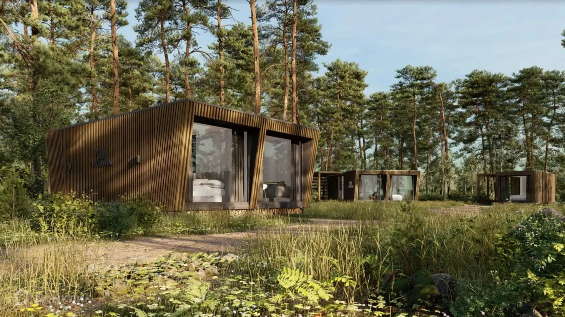 Проект дома «Центро м» компании ООО МногоДом из материала Каркасный дом площадью 30м² под ключ за 2100000₽ в Донецке | 1 этаж, 2 спальни, 1 санузел – Домклик