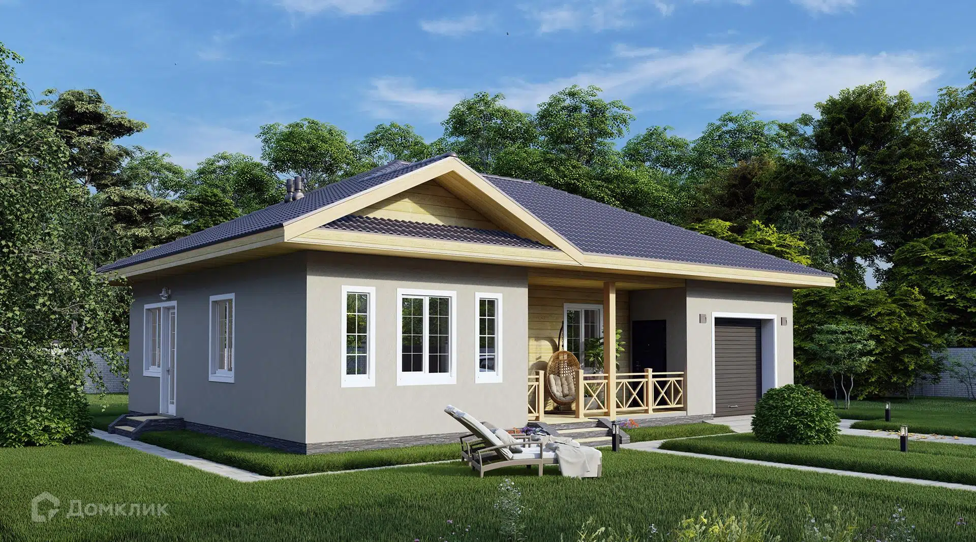 Проект дома «АРБ-80» компании СПК «ЭталонСтрой» из материала Газобетонные блоки площадью 106.3м² под ключ за 5400000₽ в Луганске | 1 этаж, 3 спальни, 1 санузел – Домклик