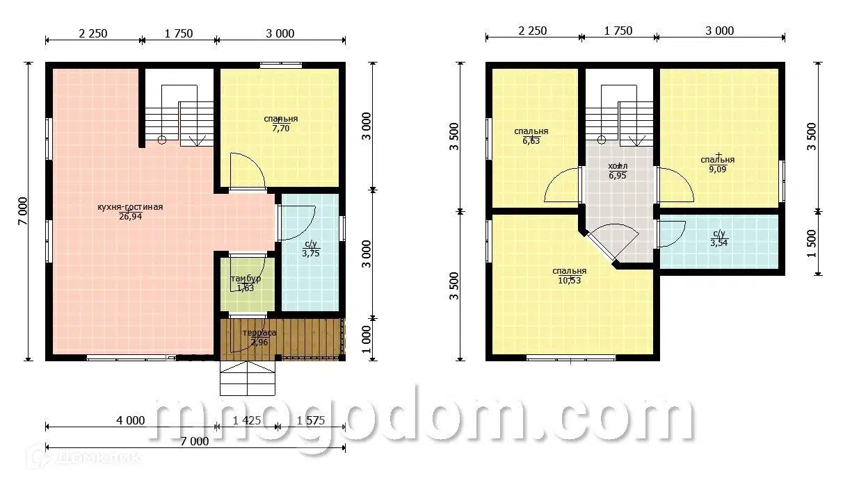 Планировка 1 этажа