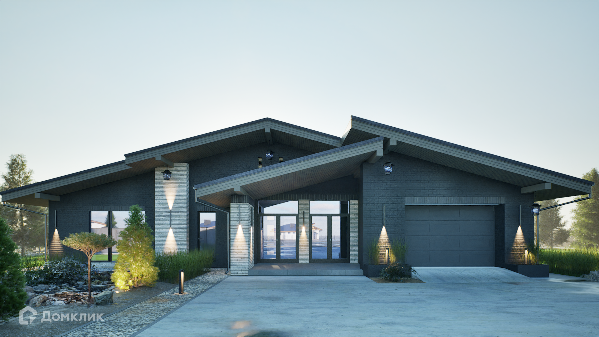 Проект дома «ГБ-114» компании LBM Group из материала Газобетонные блоки площадью 268.6м² под ключ за 6352000₽ в Донецке | 1 этаж, 2 спальни, 2 санузла – Домклик