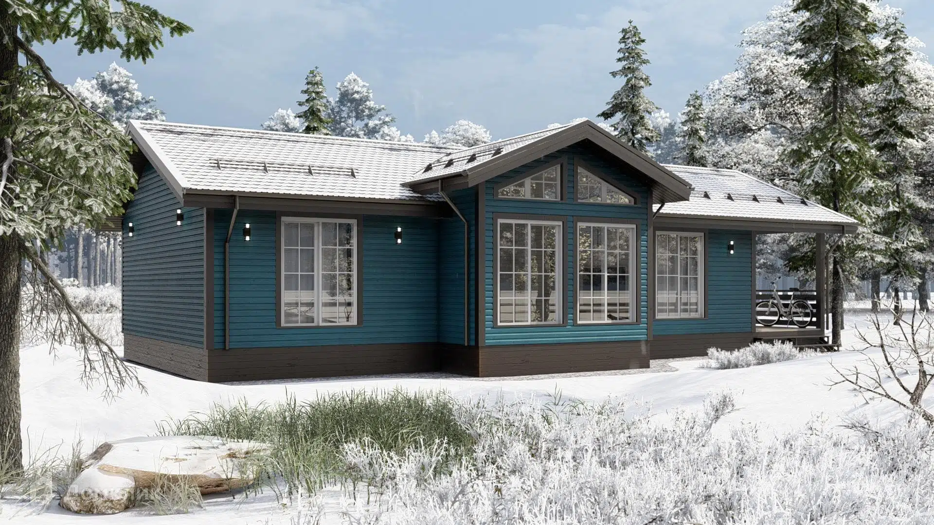 Проект дома «Мальмё» компании ООО «СТРОЙ-КОМФОРТ» из материала Каркасный дом площадью 105.5м² под ключ за 5063000₽ в Донецке | 1 этаж, 3 спальни, 2 санузла – Домклик