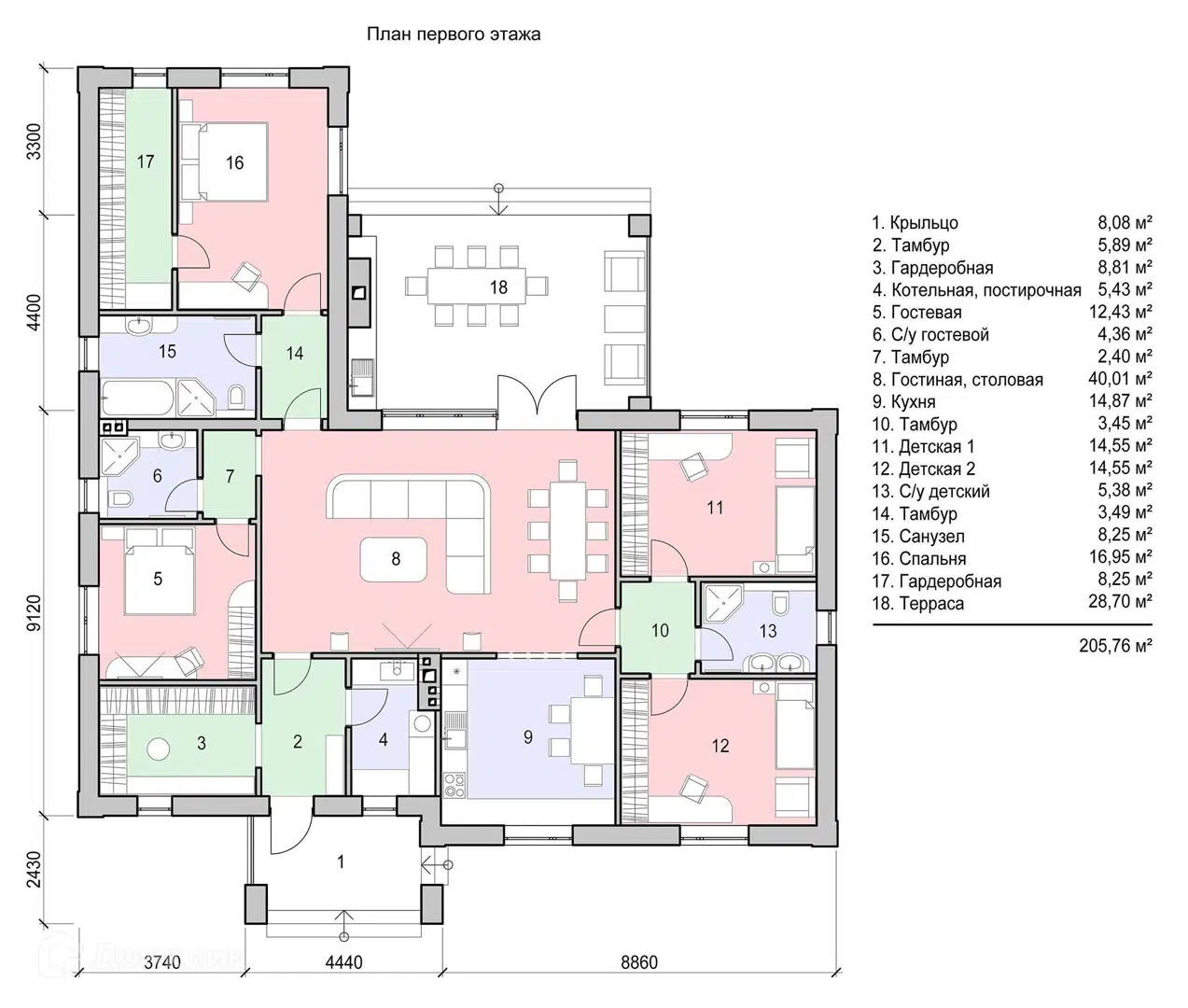 Планировка 1 этаж этажа