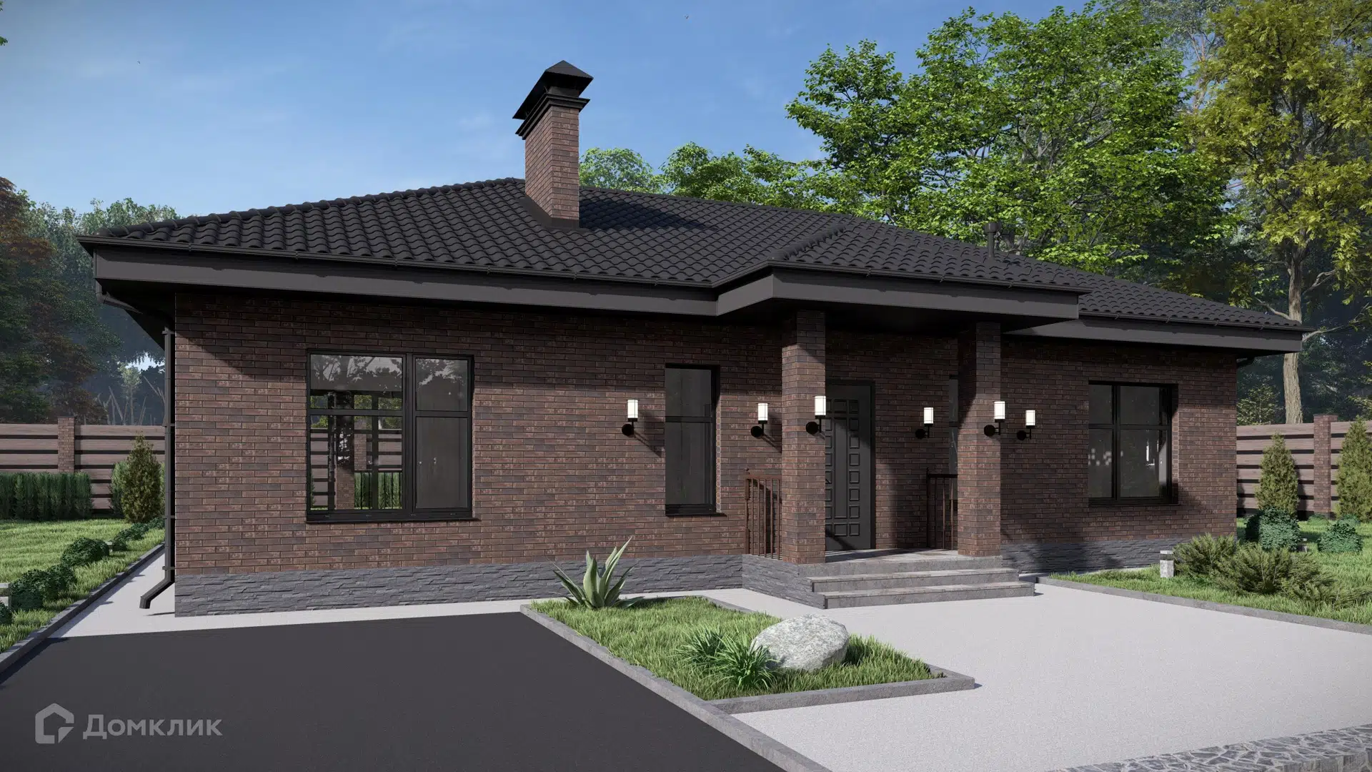 Проект дома «Одноэтажный жилой дом 134 квм» компании Строительная Компания «Алмистрой» из материала Газосиликатные блоки площадью 134м² под ключ за 6700000₽ в Донецке | 1 этаж, 2 спальни, 2 санузла – Домклик
