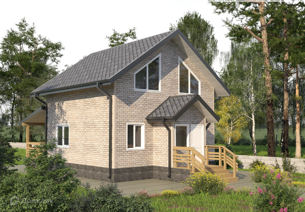 Проект дома «Двухэтажный МД-113» компании МАГАЗИН ДОМОВ из материала SIP-панели площадью 115.8м² под ключ за 6540000₽ в Донецке | 2 этажа, 2 спальни, 2 санузла – Домклик