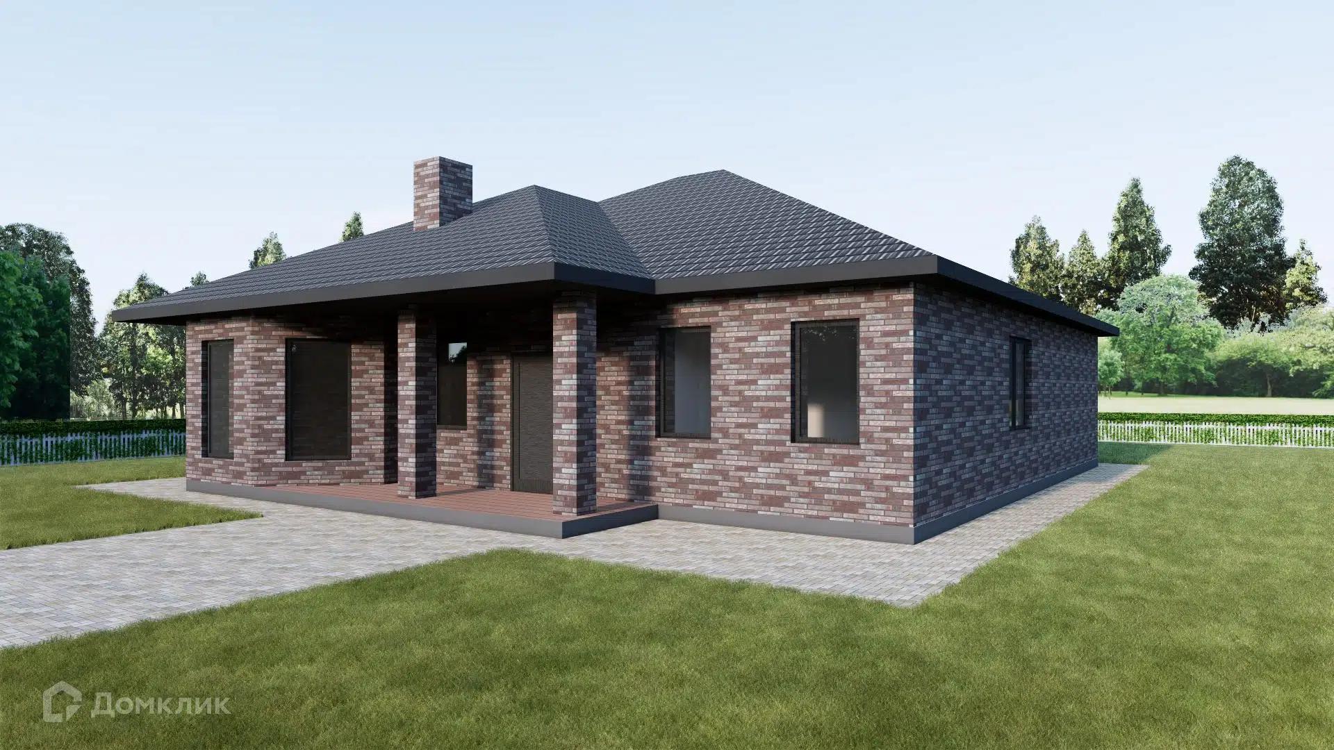 Проект дома «Дом 1-эт 157 м2» компании СК «СтройЭкоГарант» из материала Керамические блоки площадью 157м² под ключ за 9420000₽ в Луганске | 1 этаж, 3 спальни, 2 санузла – Домклик