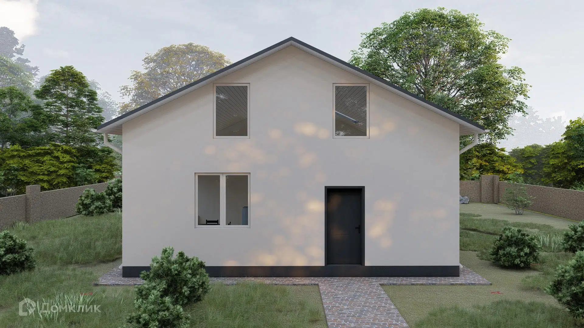 Проект дома «Первомайский» компании Сапфир из материала Газобетонные блоки площадью 84м² под ключ за 5620000₽ в Донецке | 1 этаж, 3 спальни, 2 санузла – Домклик