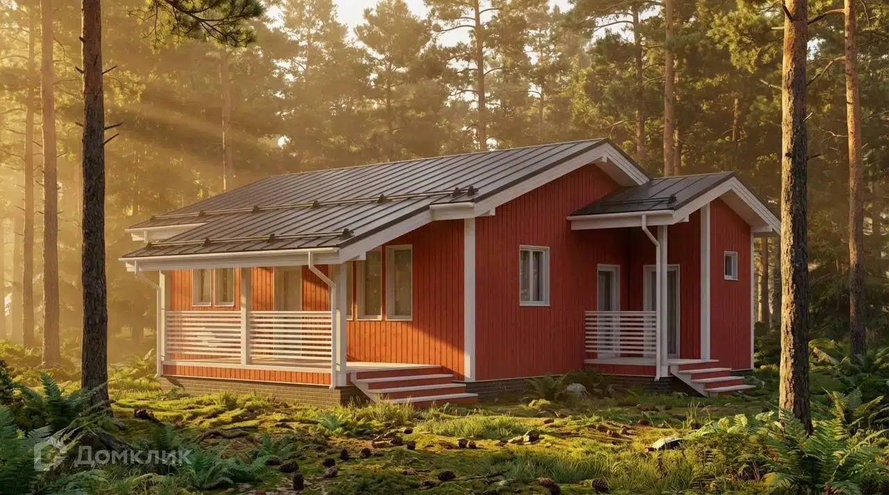 Проект дома «КД-131» компании OLLATALO из материала Каркасный дом площадью 84.5м² под ключ за 4346000₽ в Донецке | 1 этаж, 3 спальни, 1 санузел – Домклик