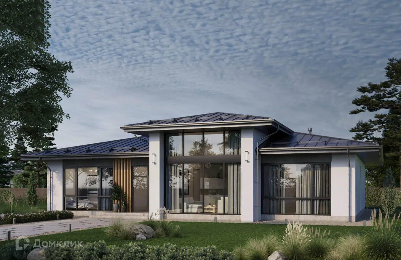 Проект дома «Проект И-113» компании Новация из материала Газобетонные блоки площадью 172м² под ключ за 10918000₽ в Донецке | 1 этаж, 4 спальни, 2 санузла – Домклик