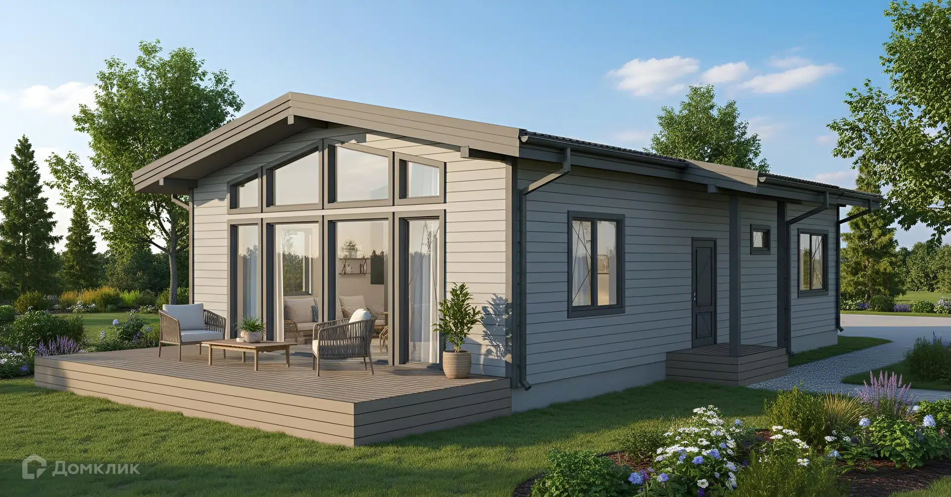 Проект дома «Хельсинки+» компании TAKEDOM из материала Каркасный дом площадью 117м² под ключ за 11550000₽ в Донецке | 1 этаж, 3 спальни, 2 санузла – Домклик