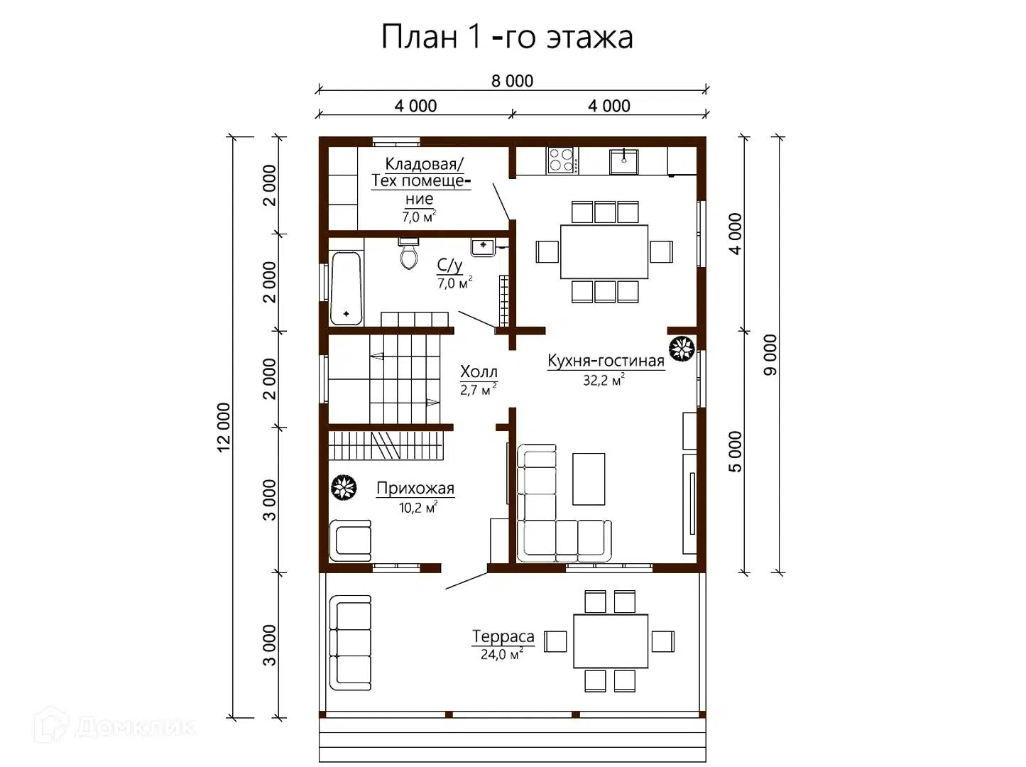 Планировка 1 этаж этажа