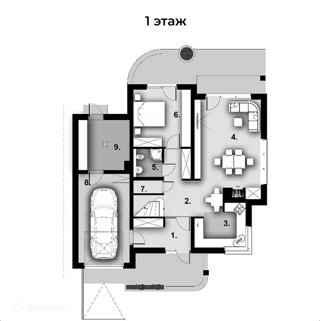 Планировка 1 этажа
