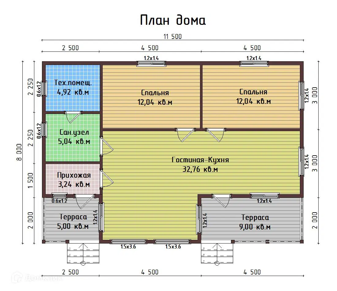 Планировка 1 этажа