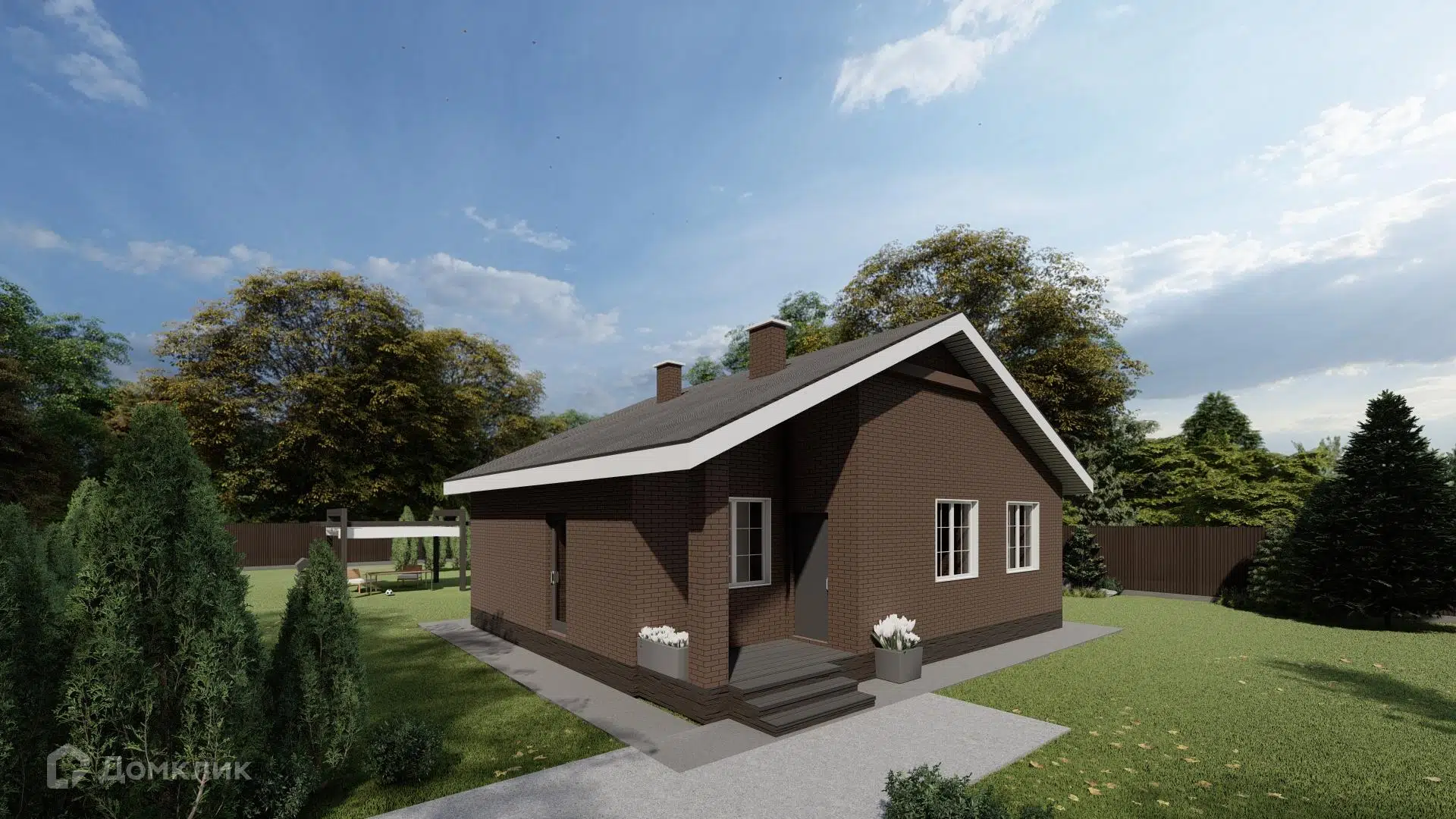 Проект дома «Эталон_80» компании эталонстройдом из материала Газобетонные блоки площадью 80м² под ключ за 5750000₽ в Луганске | 1 этаж, 3 спальни, 1 санузел – Домклик