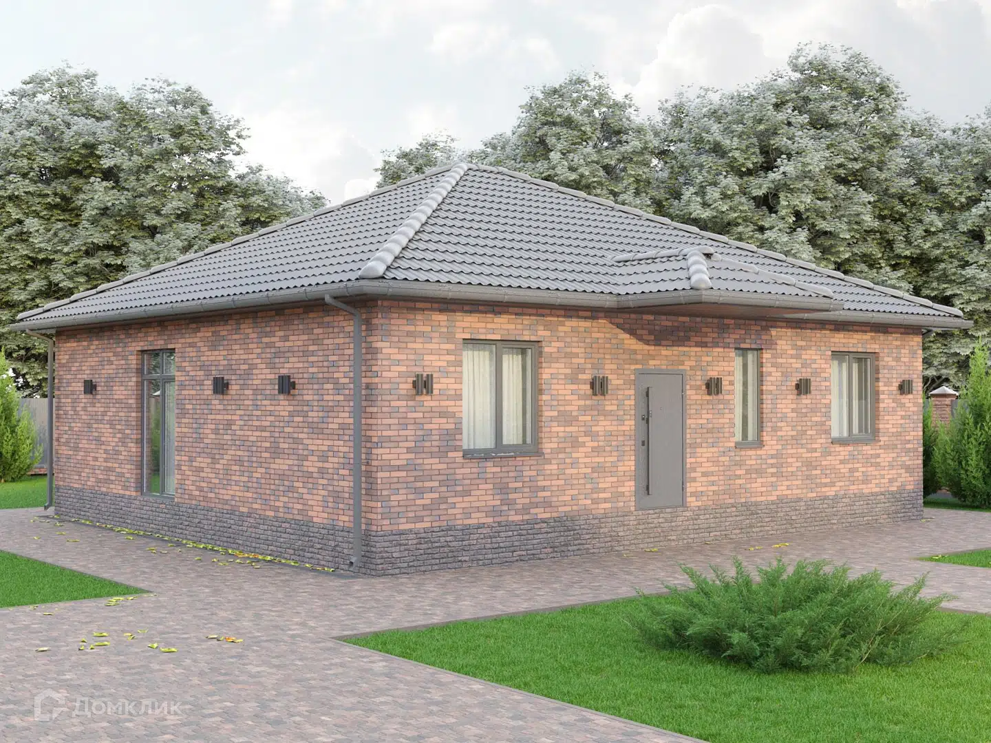 Проект дома «КС-10» компании КомфортСтрой64 из материала Керамические блоки площадью 108.7м² под ключ за 8200000₽ в Донецке | 1 этаж, 3 спальни, 2 санузла – Домклик