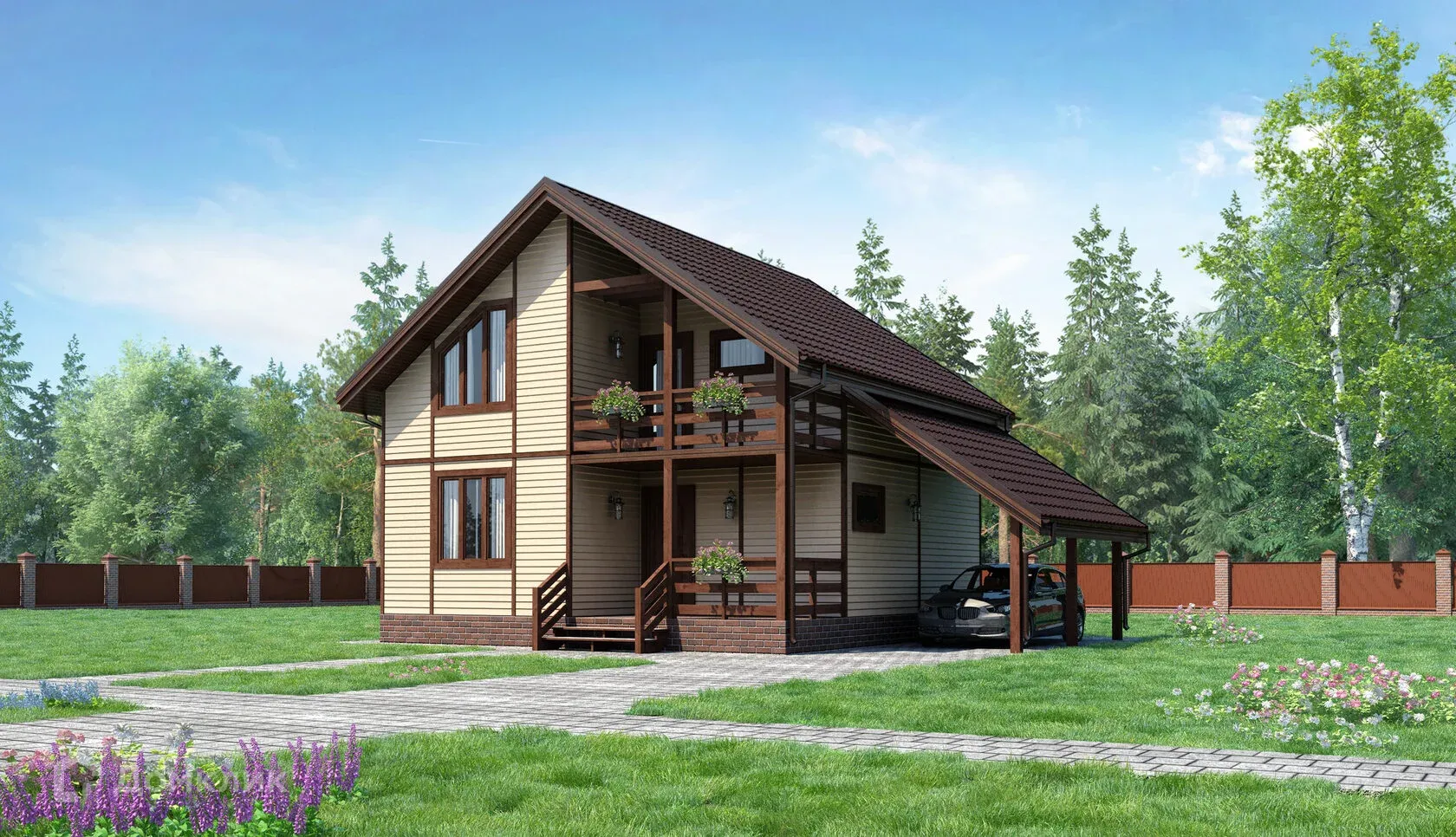 Проект дома «Анис 2» компании 5 СТЕН из материала Каркасный дом площадью 92.2м² под ключ за 4109585₽ в Донецке | 2 этажа, 4 спальни, 2 санузла – Домклик