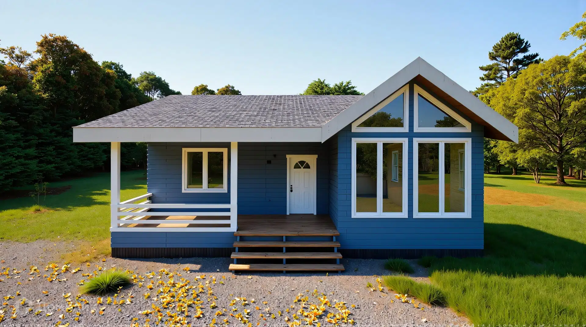 Проект дома «Е-25-90» компании СК «Архстройдом» из материала Каркасный дом площадью 64.6м² под ключ за 5234532₽ в Луганске | 1 этаж, 2 спальни, 1 санузел – Домклик