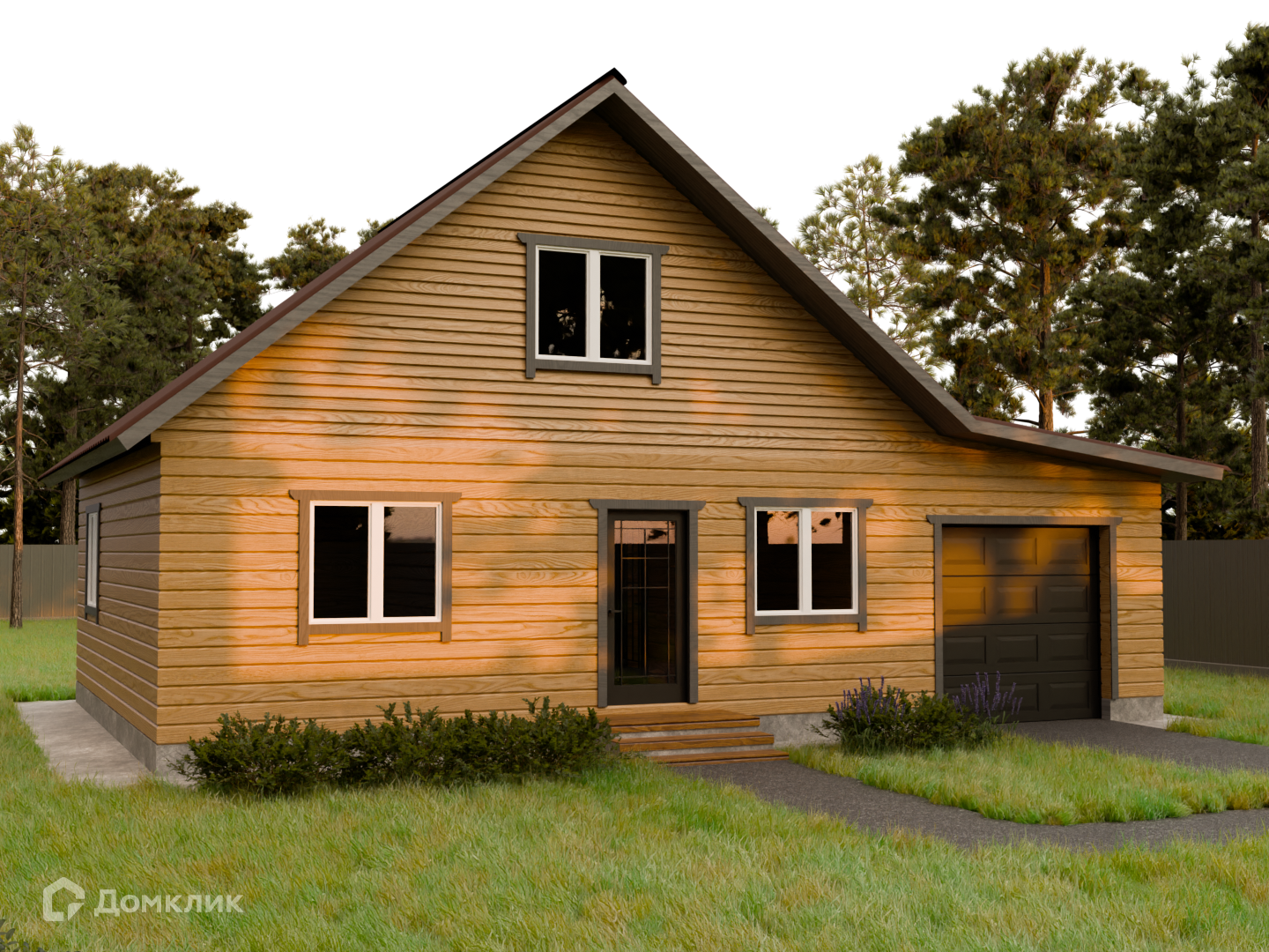 Проект дома «Дом 1» компании Агентство недвижимости № 1 из материала Профилированный брус площадью 147м² под ключ за 7764000₽ в Донецке | 2 этажа, 3 спальни, 2 санузла – Домклик