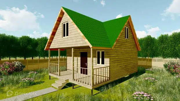 Проект дома «Проект №39» компании Земле-Строй из материала Брус естественной влажности площадью 48м² под ключ за 1985000₽ в Луганске | 2 этажа, 3 спальни, 1 санузел – Домклик