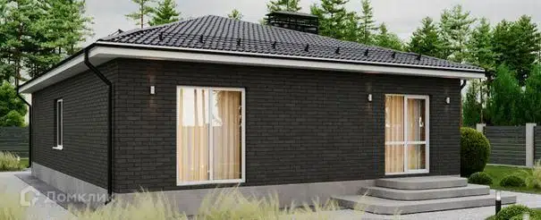 Проект дома «Одноэтажный дом ОБТ103» компании СК Новый Дом из материала Газосиликатные блоки площадью 103м² под ключ за 8400000₽ в Луганске | 1 этаж, 3 спальни, 2 санузла – Домклик