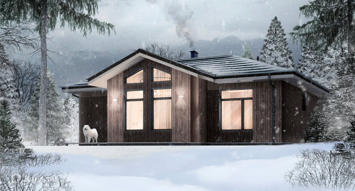 Проект дома «К-86» компании СК «КИТ» из материала Газобетонные блоки площадью 86.9м² под ключ за 7400000₽ в Луганске | 1 этаж, 3 спальни, 2 санузла – Домклик