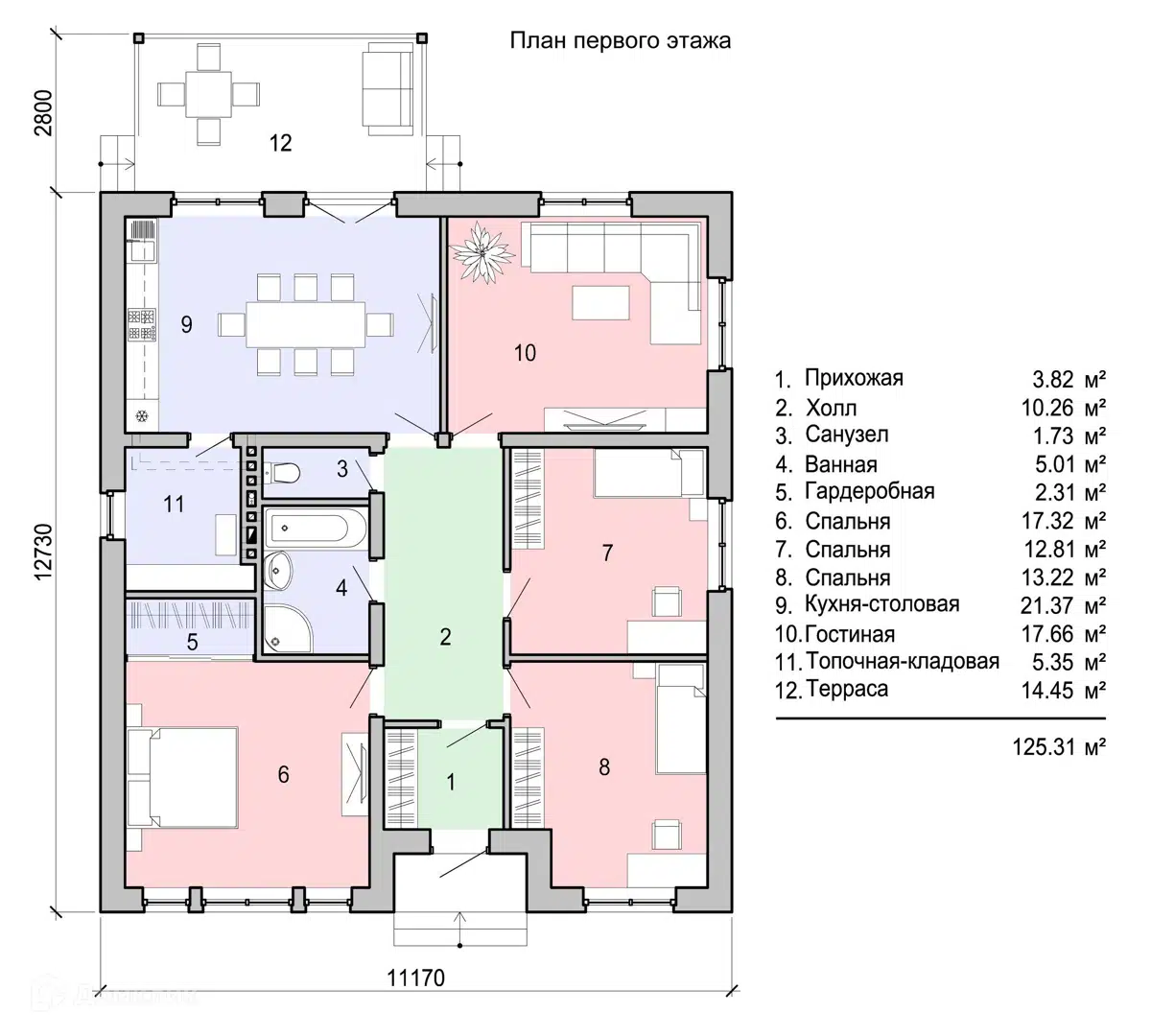 Планировка 1 этаж этажа