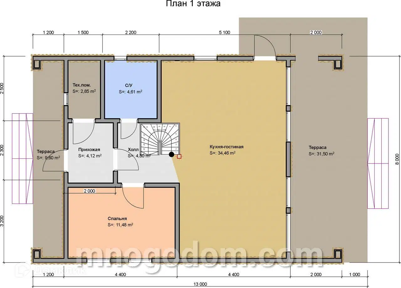 Планировка 1 этаж этажа