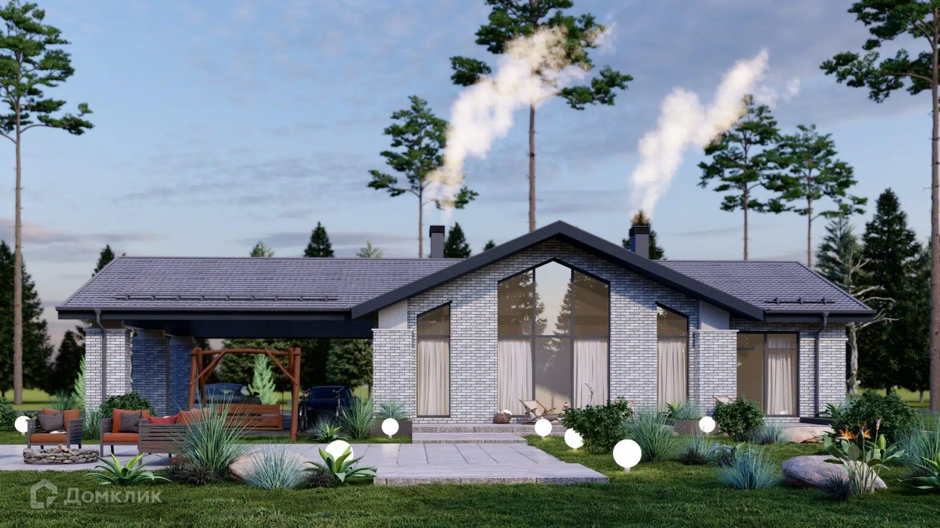 Проект дома «КП-177» компании Каркас Поволжья из материала Керамические блоки площадью 177м² под ключ за 10500000₽ в Донецке | 1 этаж, 3 спальни, 2 санузла – Домклик