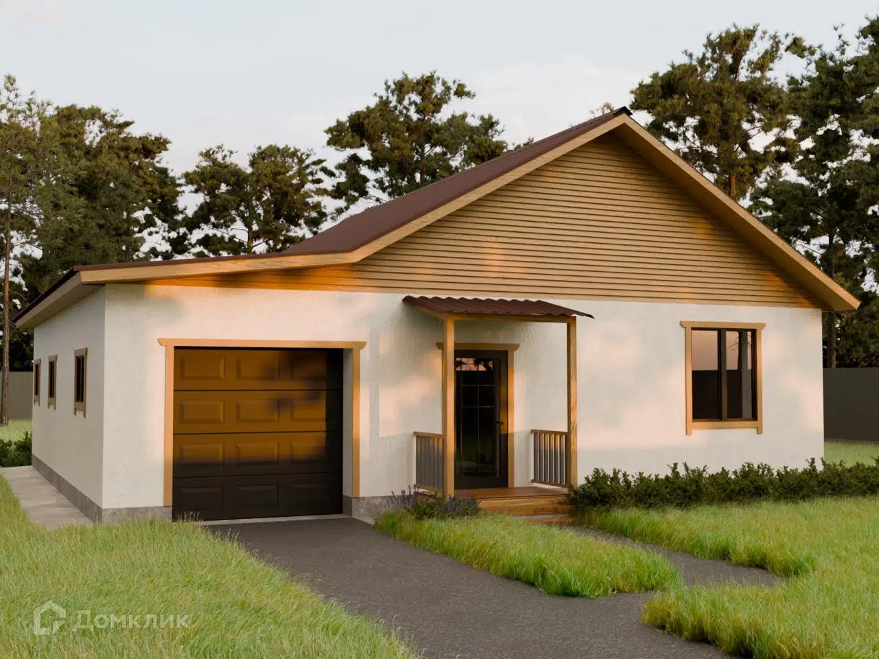 Проект дома «Дом № 4» компании Агентство недвижимости № 1 из материала Полистиролбетон площадью 116.5м² под ключ за 7510000₽ в Донецке | 1 этаж, 2 спальни, 1 санузел – Домклик