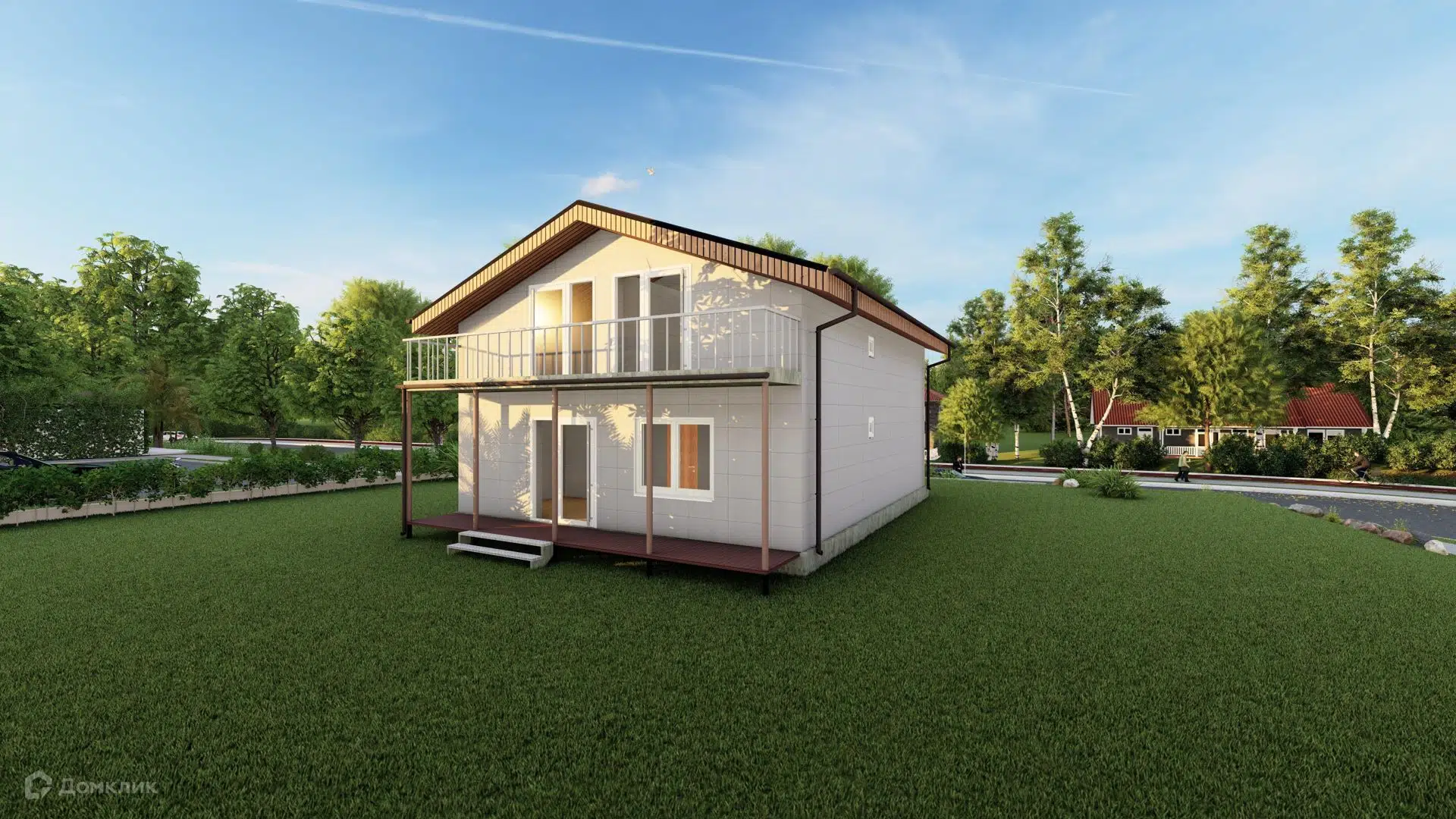 Проект дома «Родничок» компании Строим45 из материала Газобетонные блоки площадью 177.7м² под ключ за 7130000₽ в Донецке | 2 этажа, 5 спален, 2 санузла – Домклик