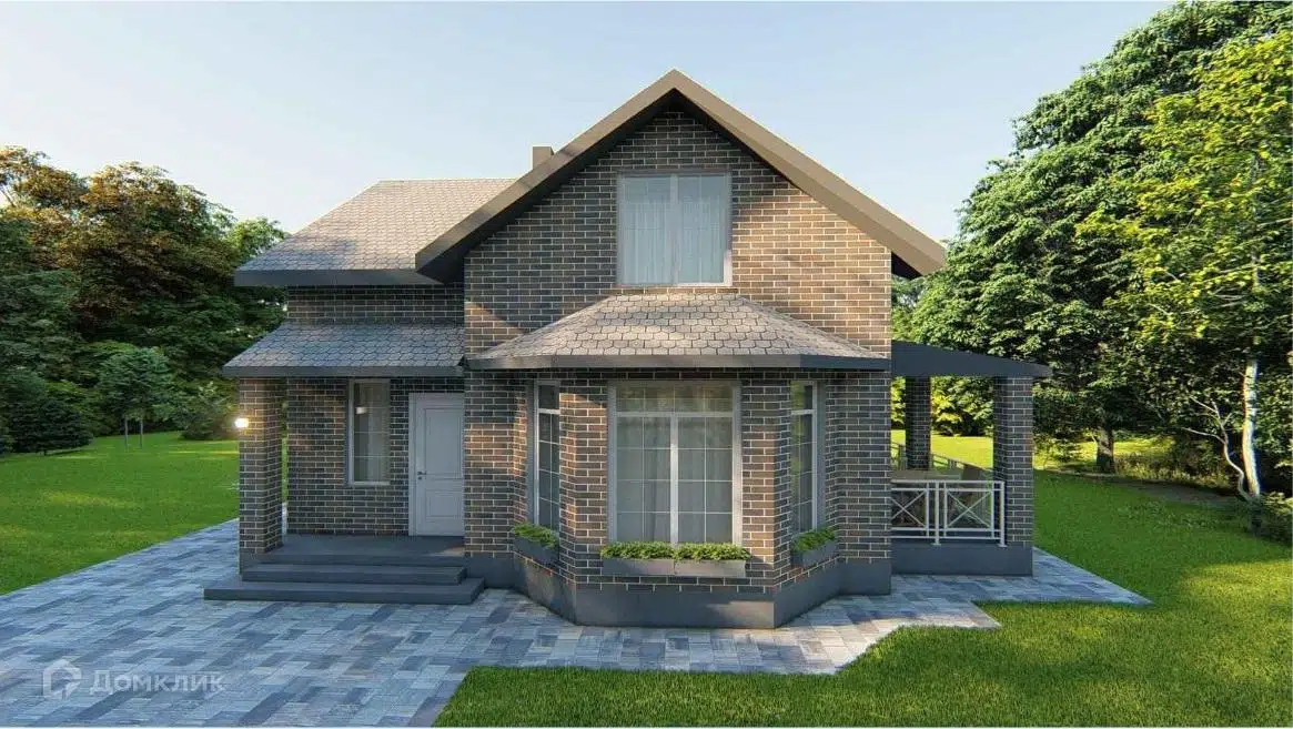 Проект дома «Двухэтажный жилой дом 124 квм» компании Строительная Компания «Алмистрой» из материала Газосиликатные блоки площадью 124м² под ключ за 6200000₽ в Донецке | 2 этажа, 4 спальни, 2 санузла – Домклик