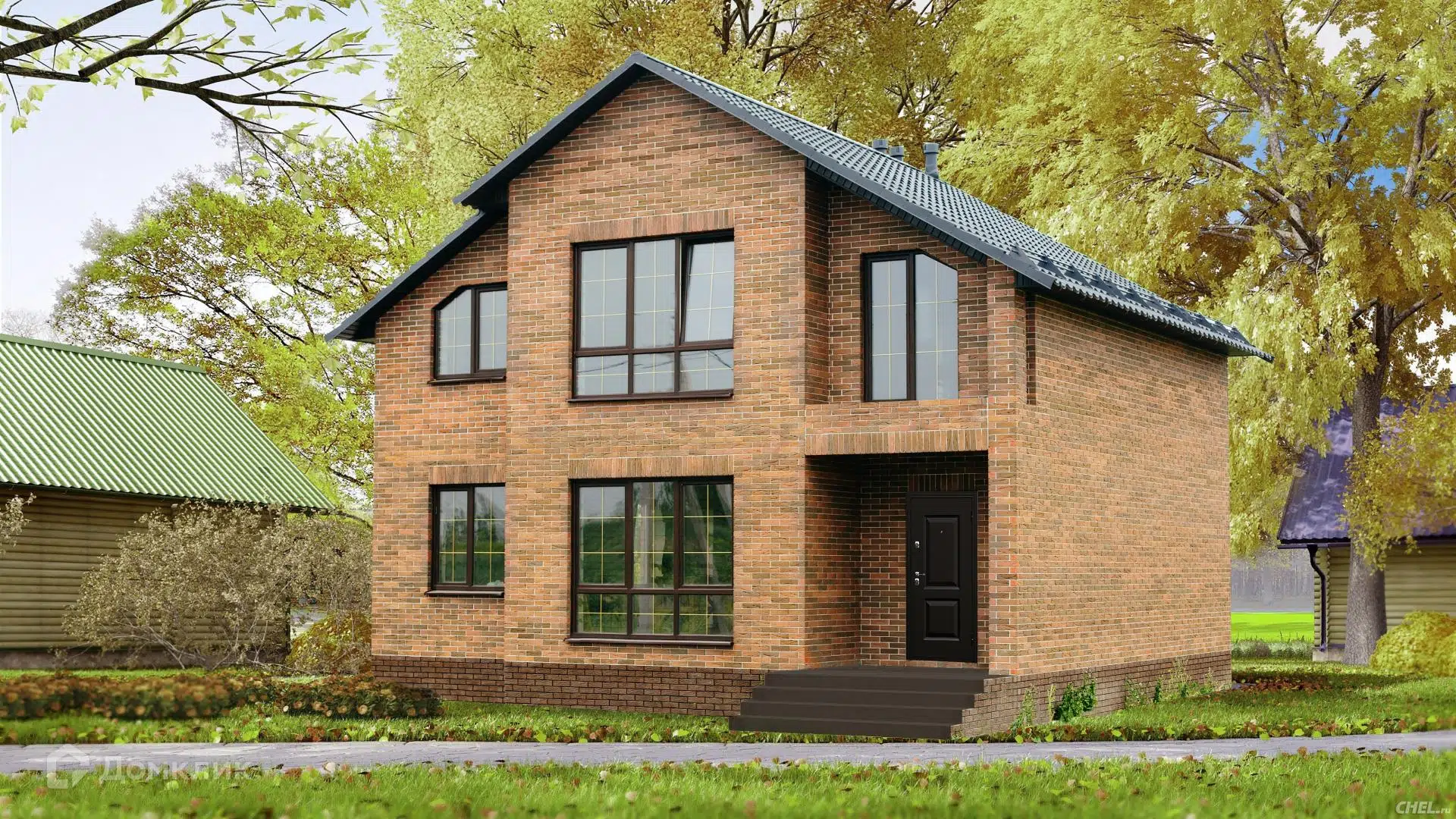 Проект дома «СМ 13-1» компании СПЕЦМОНТАЖ из материала Газосиликатные блоки площадью 130м² под ключ за 3950000₽ в Донецке | 2 этажа, 2 спальни, 2 санузла – Домклик