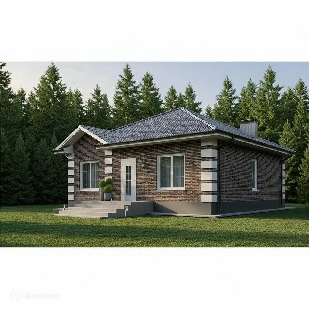 Проект дома «А-1» компании ИП Лосев Олег Петрович из материала Кирпич площадью 85м² под ключ за 5900000₽ в Донецке | 1 этаж, 3 спальни, 1 санузел – Домклик