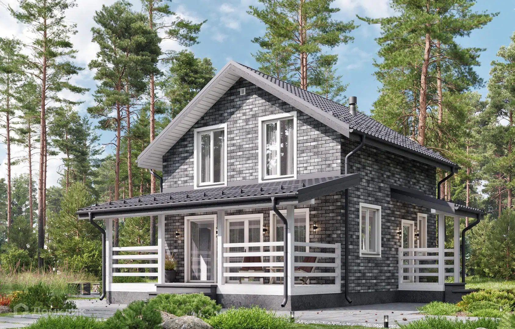 Проект дома «ДК-113, 3 спальни, 2 с/у, 95м2» компании ООО «Мой Дом из Пестово» из материала Каркасный дом площадью 95м² под ключ за 4903000₽ в Луганске | 2 этажа, 3 спальни, 2 санузла – Домклик