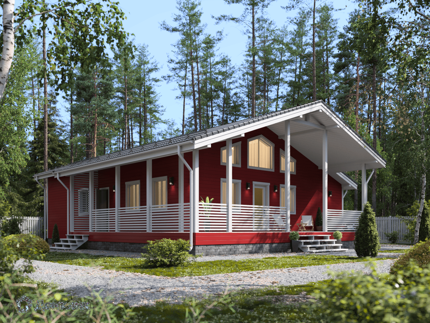 Проект дома «Чикаго» компании Класс Хаус из материала Каркасный дом площадью 164м² под ключ за 5810000₽ в Донецке | 2 этажа, 4 спальни, 1 санузел – Домклик