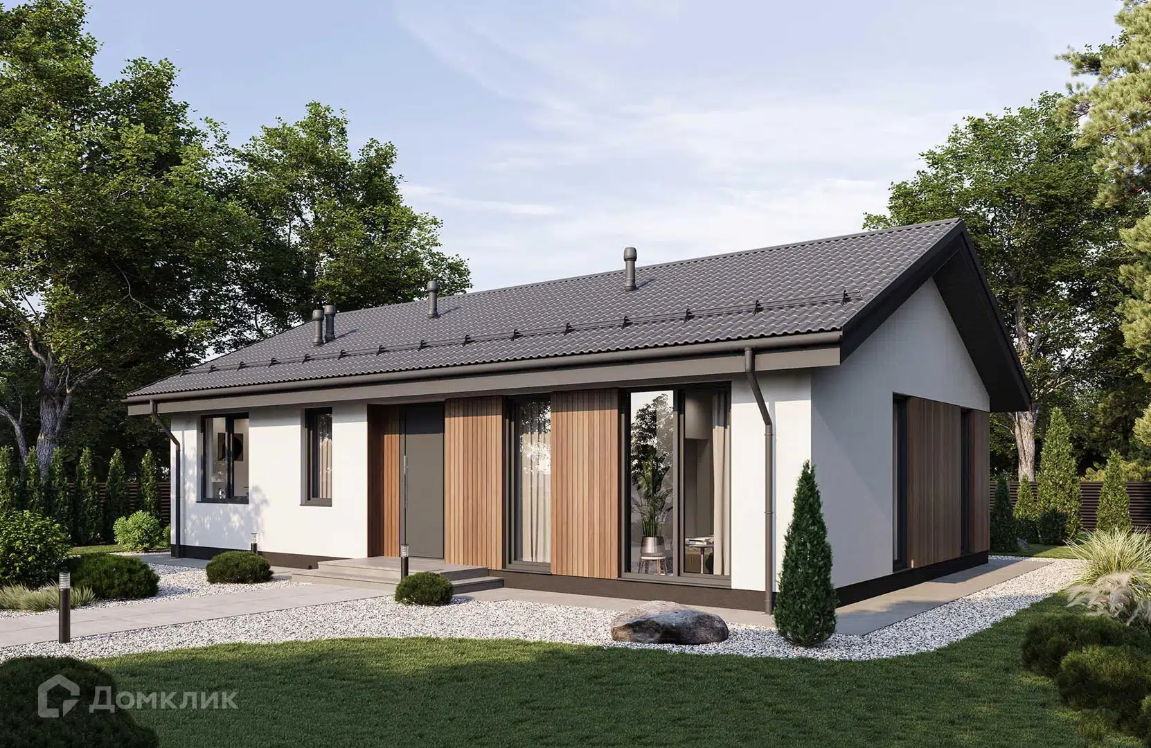 Проект дома «Nova-418» компании СК «Новация»- Анапа - Геленджик - Новороссийск из материала Керамзитобетонные блоки площадью 104м² под ключ за 5650000₽ в Донецке | 1 этаж, 3 спальни, 2 санузла – Домклик