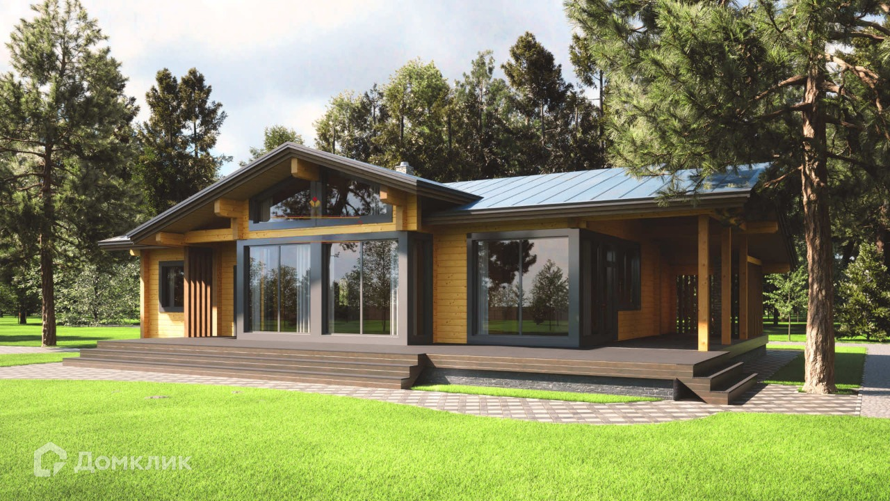 Проект дома «Дом в Егорьевске из бруса - 145 м2» компании КайзерДом из материала Клееный брус площадью 145м² под ключ за 11500000₽ в Донецке | 1 этаж, 3 спальни, 2 санузла – Домклик